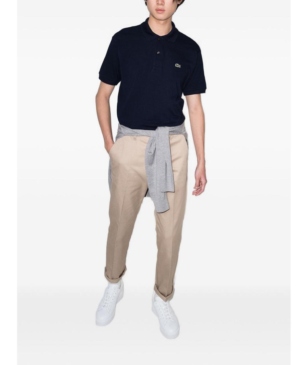 LACOSTE Синее хлопковое поло с коротким рукавом, фото 4