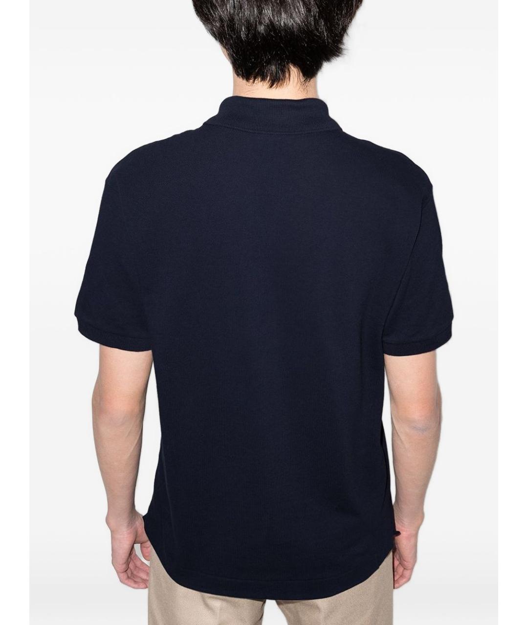 LACOSTE Синее хлопковое поло с коротким рукавом, фото 3