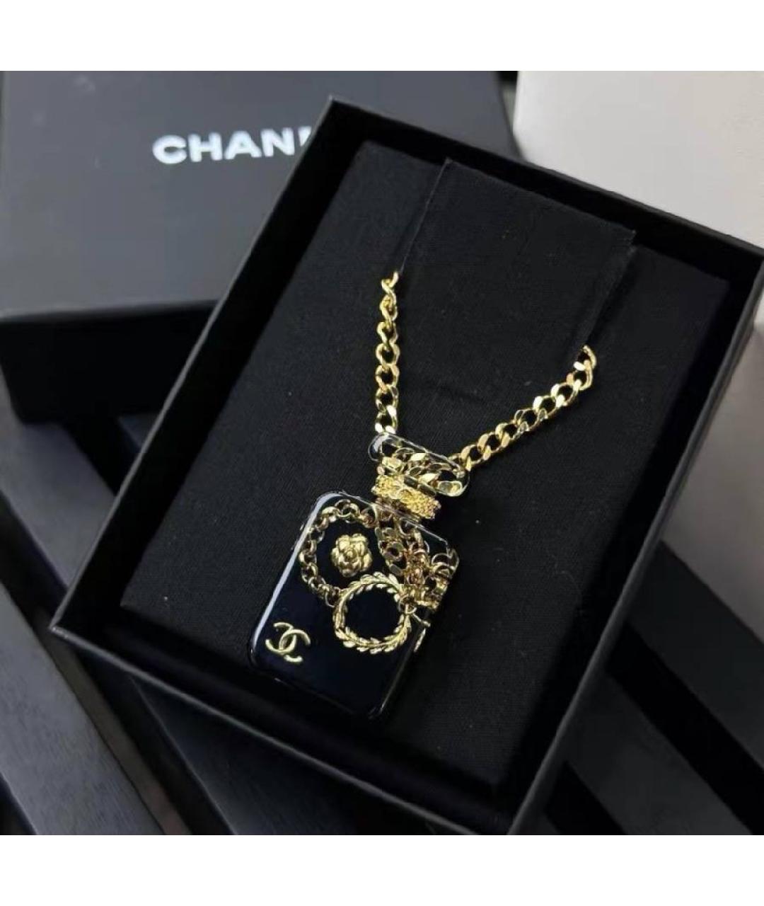 CHANEL Черная металлическая подвеска, фото 4