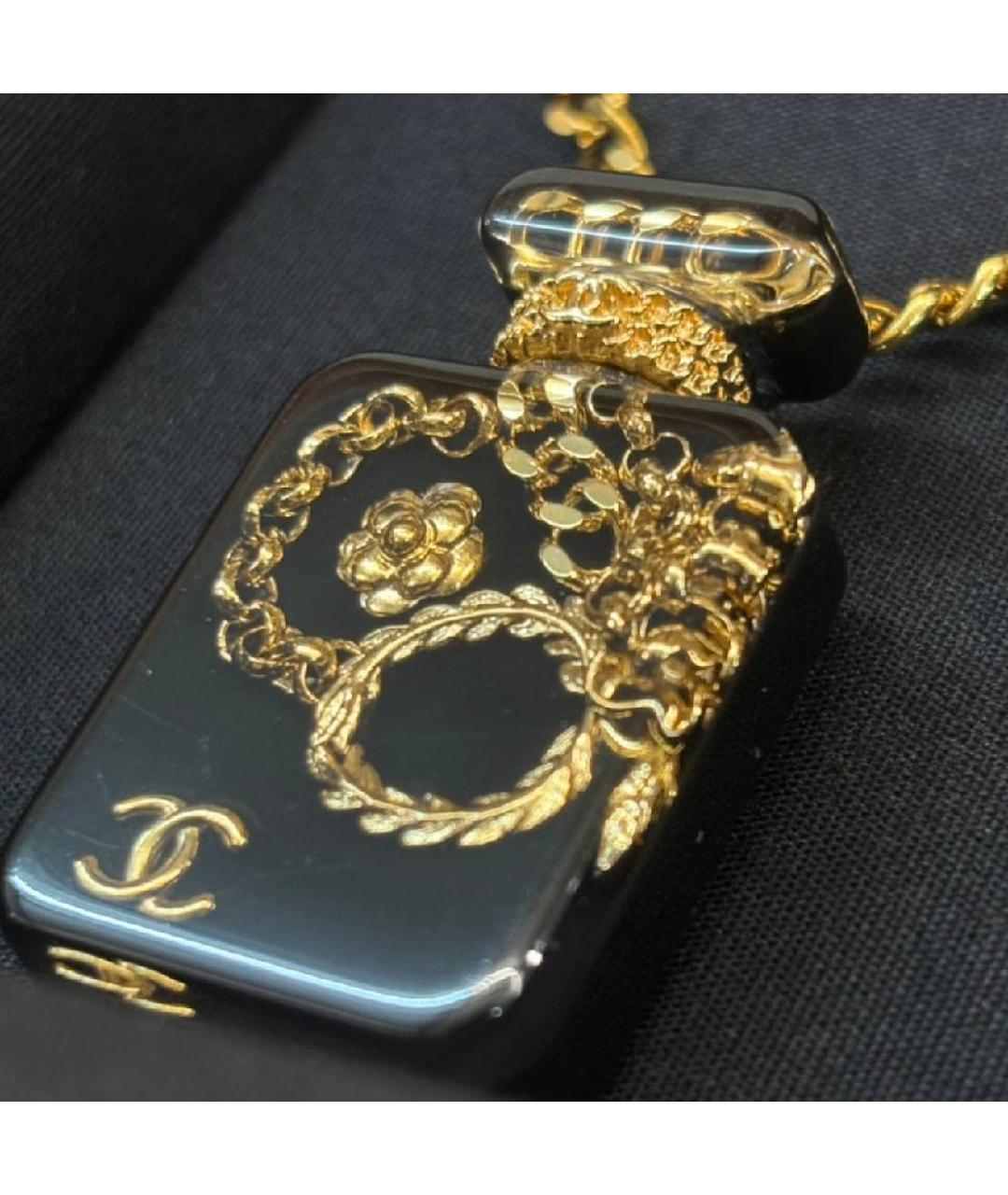 CHANEL Черная металлическая подвеска, фото 8