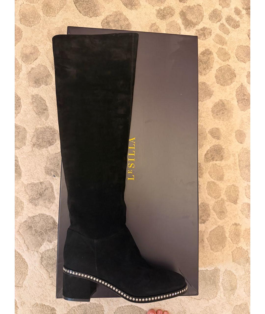 LE SILLA Черные замшевые сапоги, фото 6