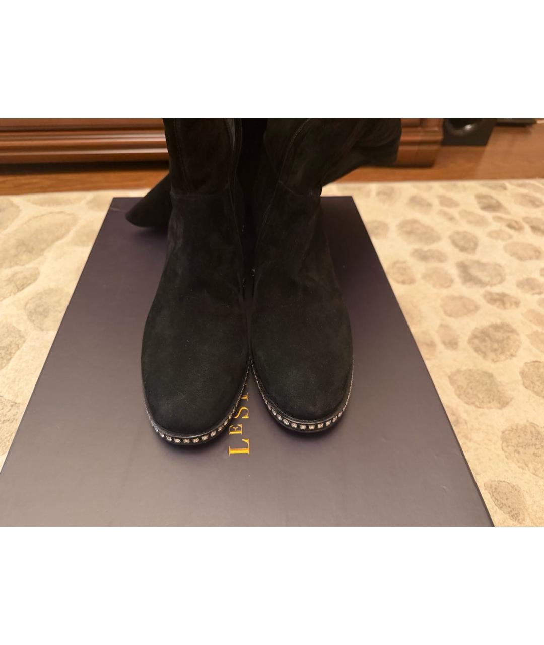 LE SILLA Черные замшевые сапоги, фото 3