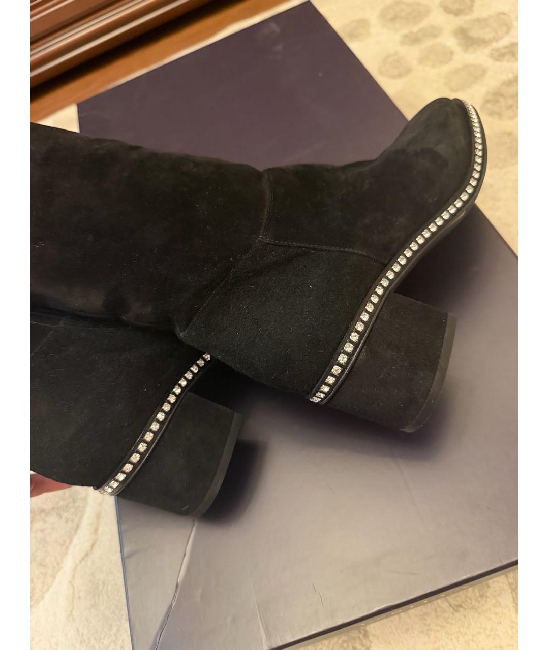 LE SILLA Черные замшевые сапоги, фото 4