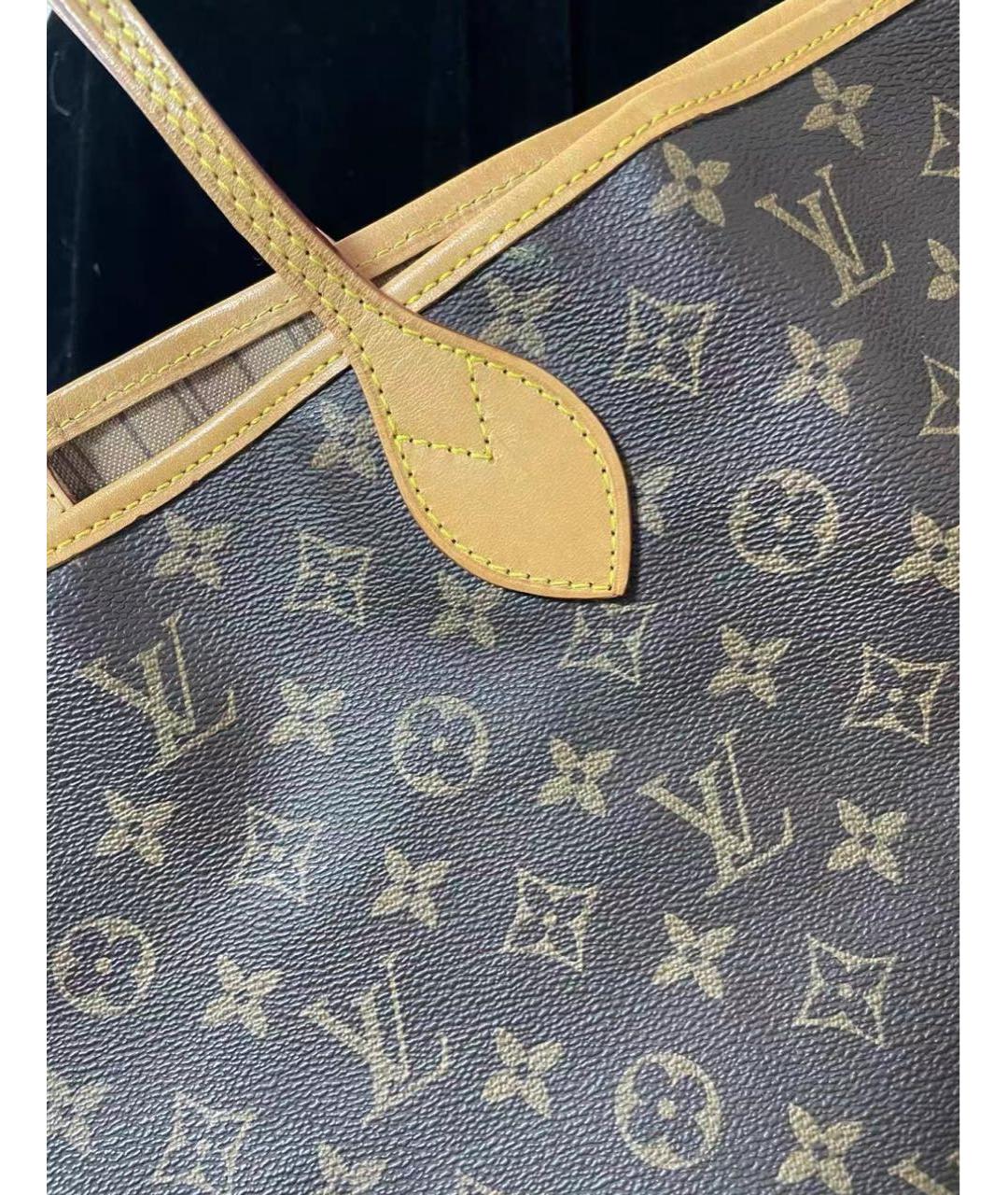 LOUIS VUITTON Коричневая кожаная сумка через плечо, фото 3