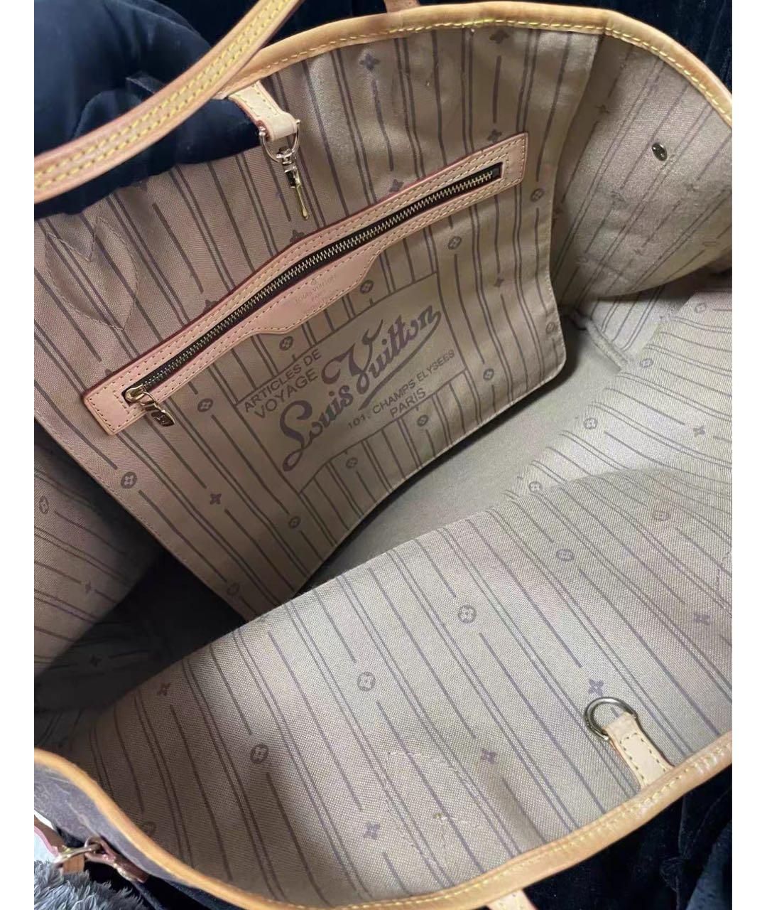 LOUIS VUITTON Коричневая кожаная сумка через плечо, фото 6