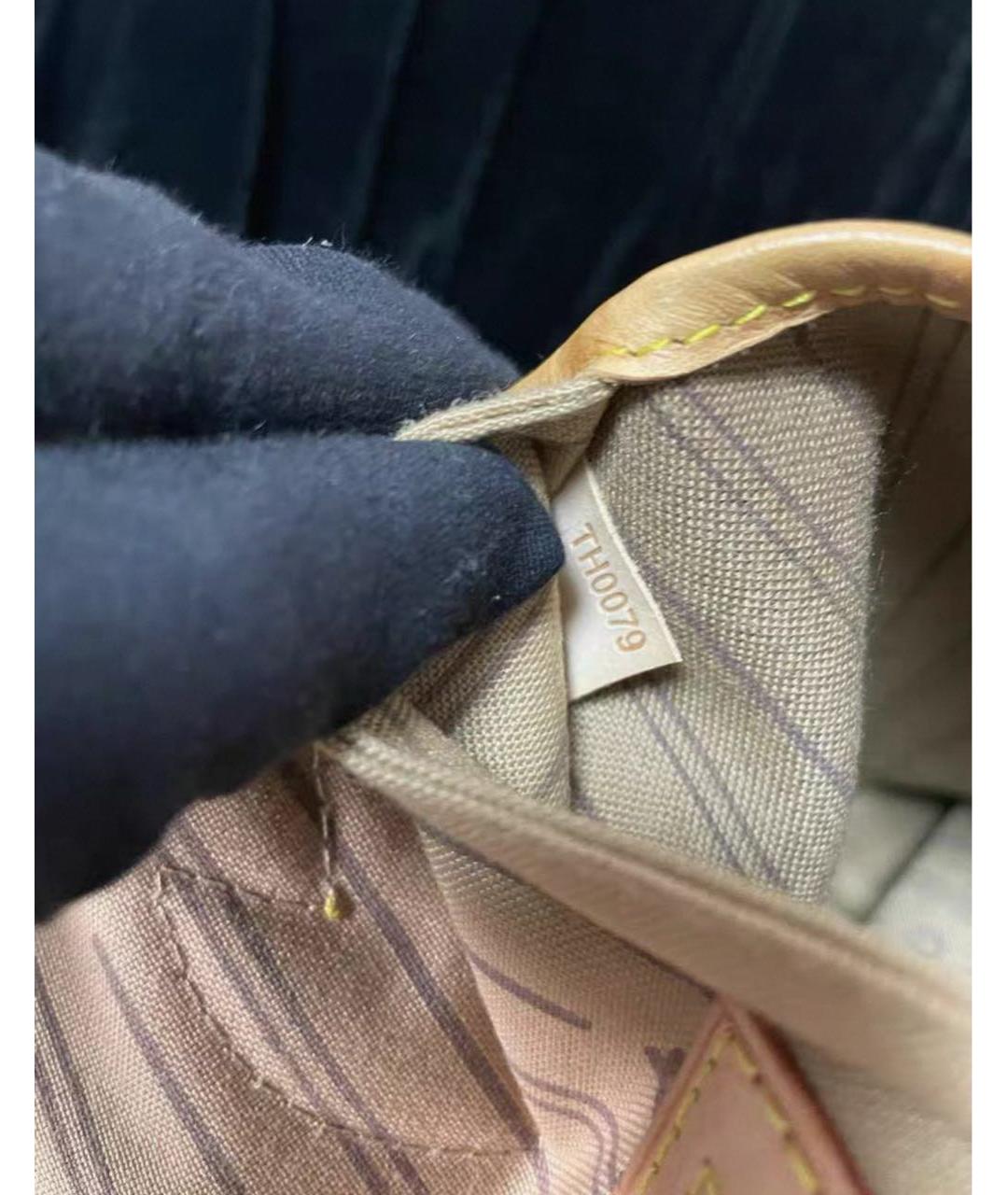 LOUIS VUITTON Коричневая кожаная сумка через плечо, фото 7