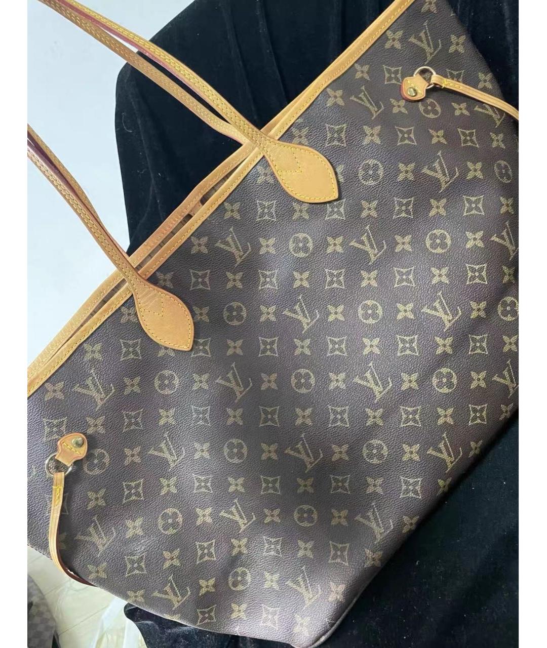 LOUIS VUITTON Коричневая кожаная сумка через плечо, фото 2