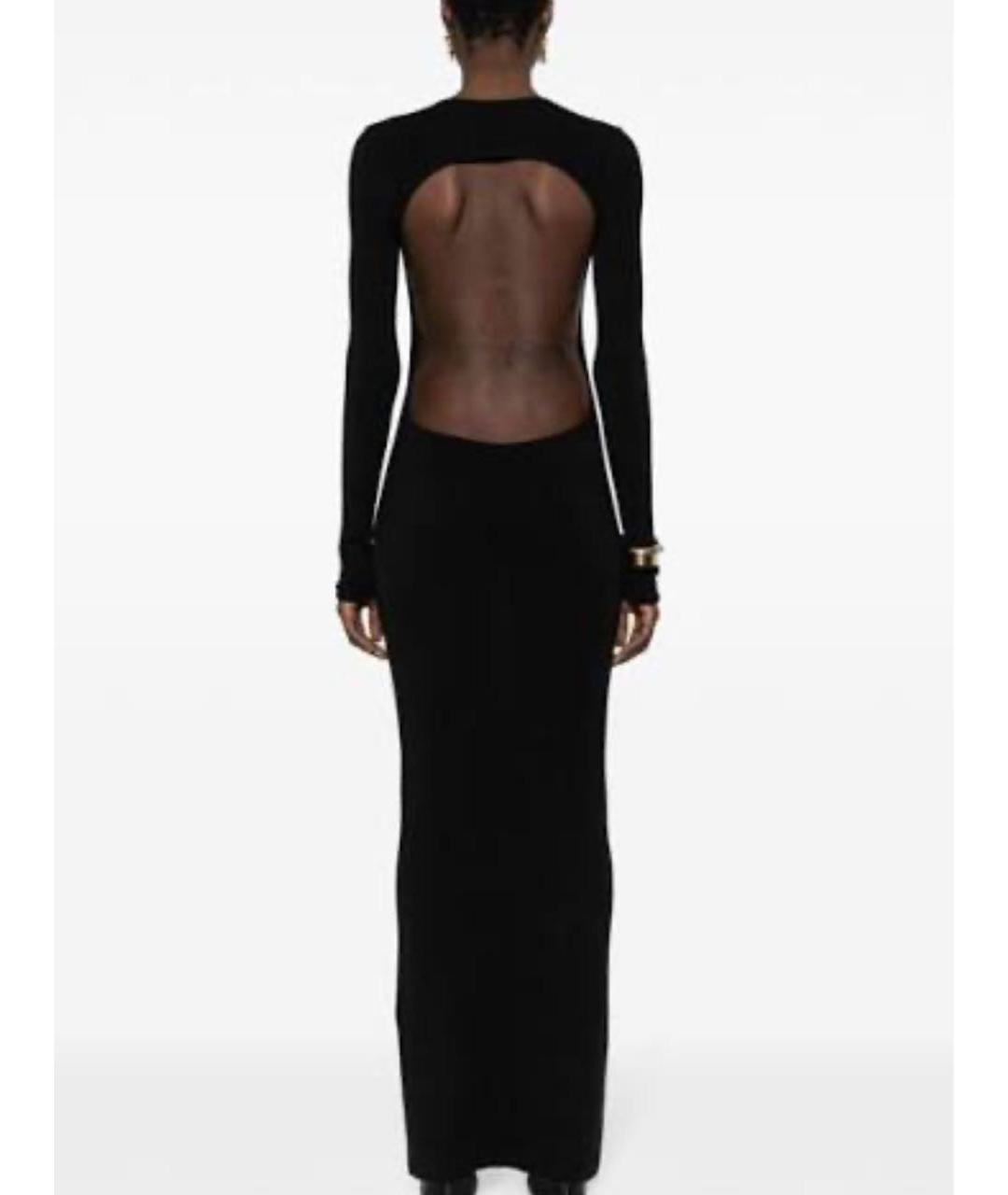 SAINT LAURENT Черное шерстяное вечернее платье, фото 4