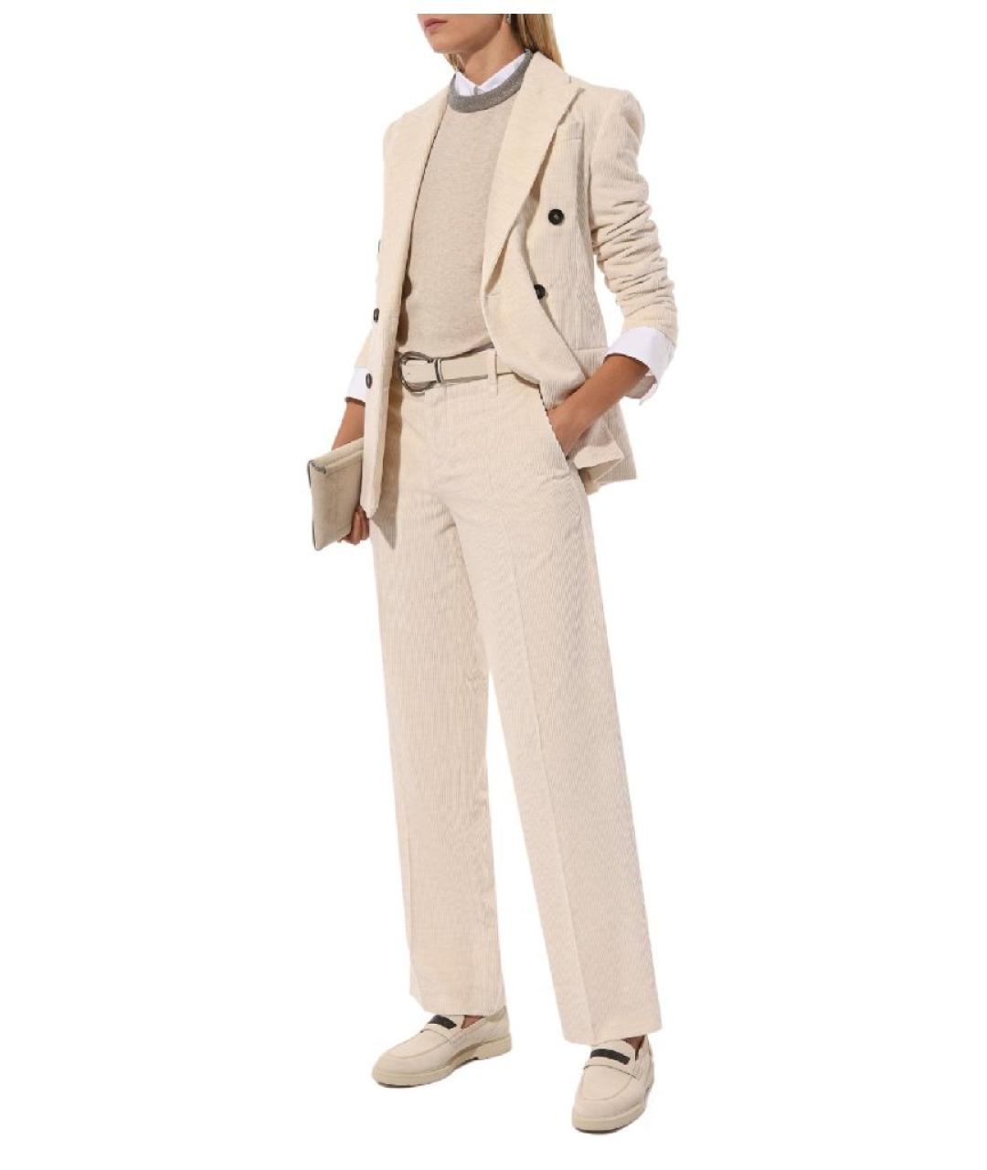 BRUNELLO CUCINELLI Бежевый кашемировый джемпер / свитер, фото 7