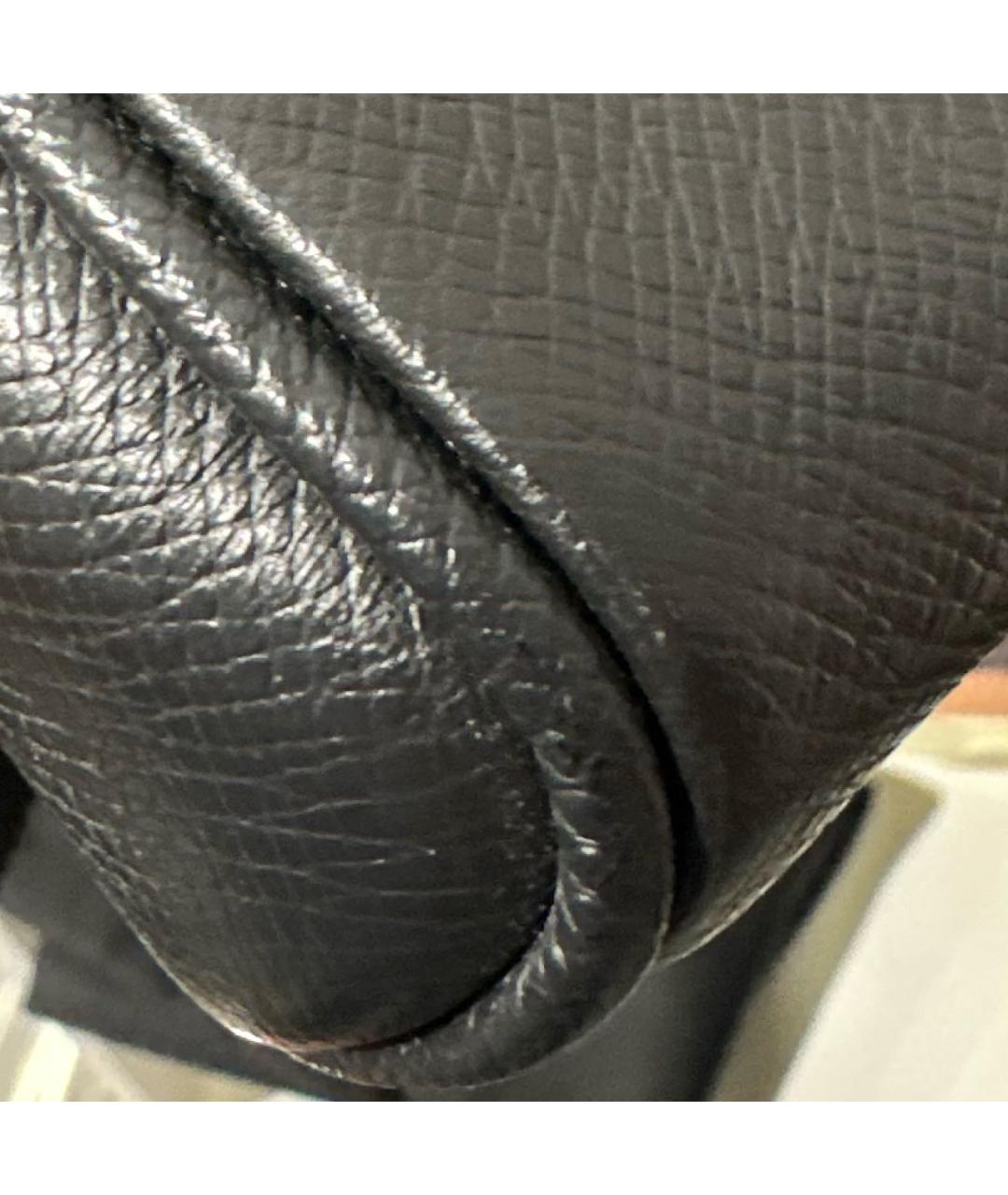 LOUIS VUITTON Черная кожаная сумка на плечо, фото 6