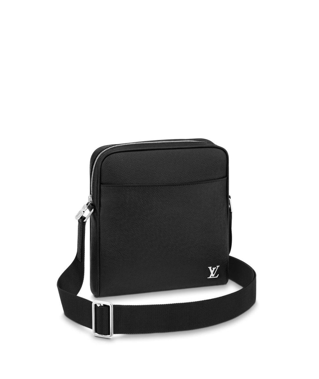 LOUIS VUITTON Черная кожаная сумка на плечо, фото 1