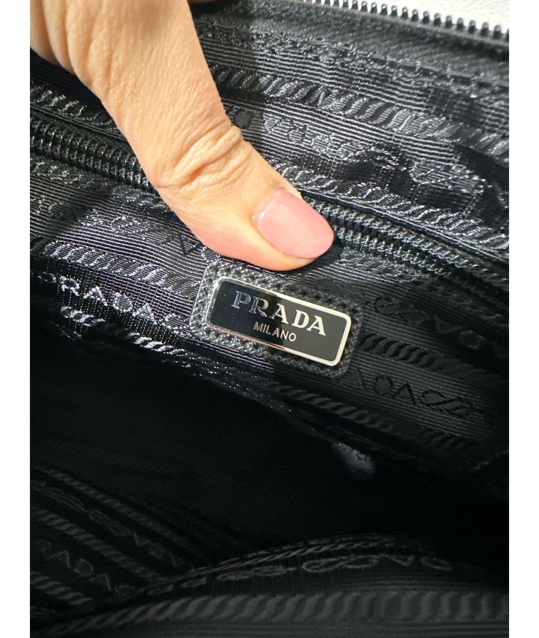 PRADA Черная тканевая барсетка, фото 4