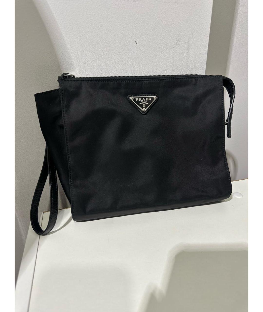 PRADA Черная тканевая барсетка, фото 2