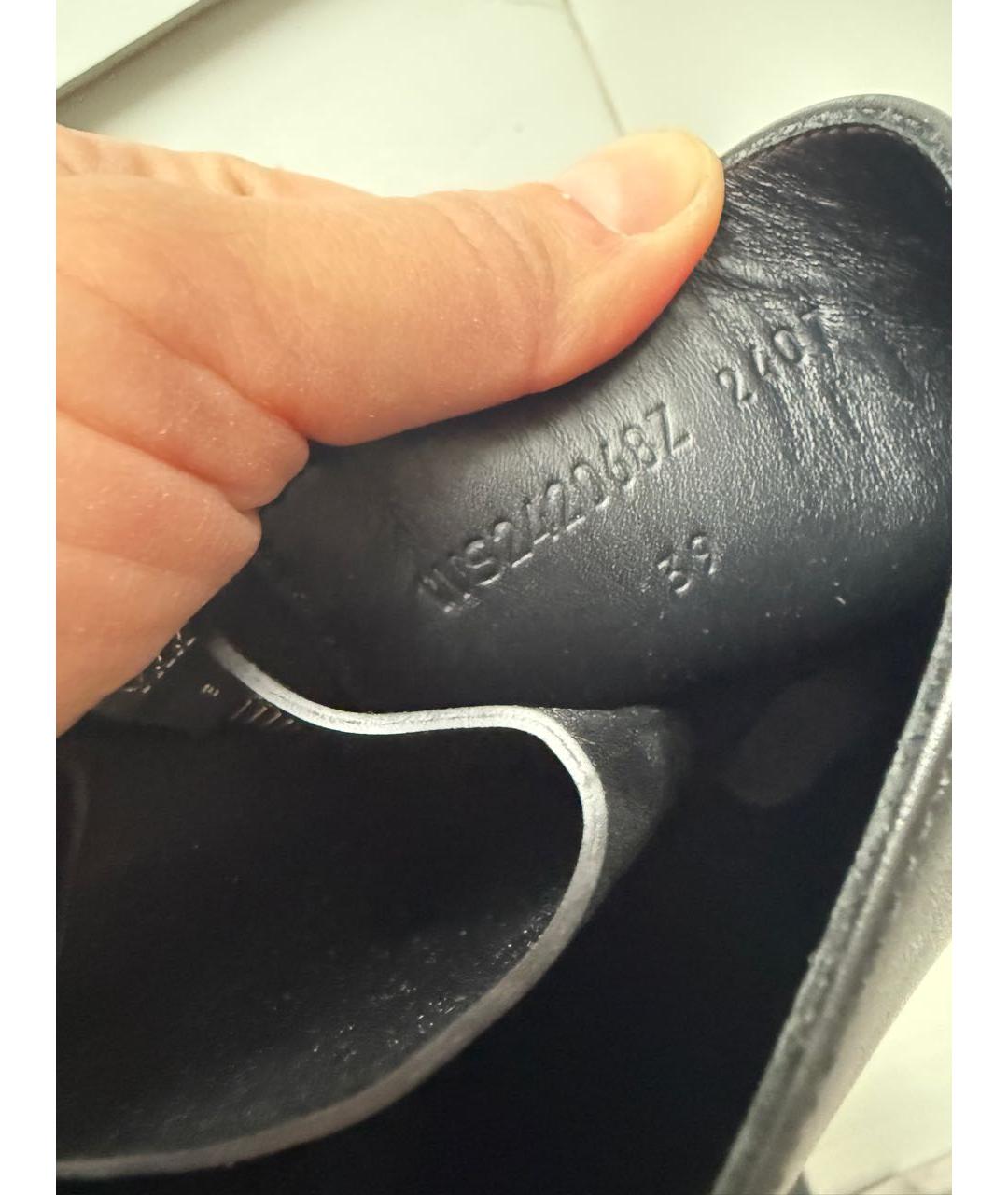 HERMES Черные кожаные сапоги, фото 6