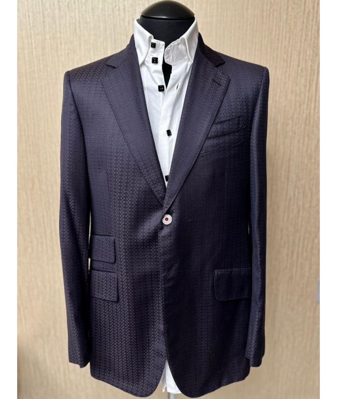 BILLIONAIRE Фиолетовый шерстяной пиджак, фото 7