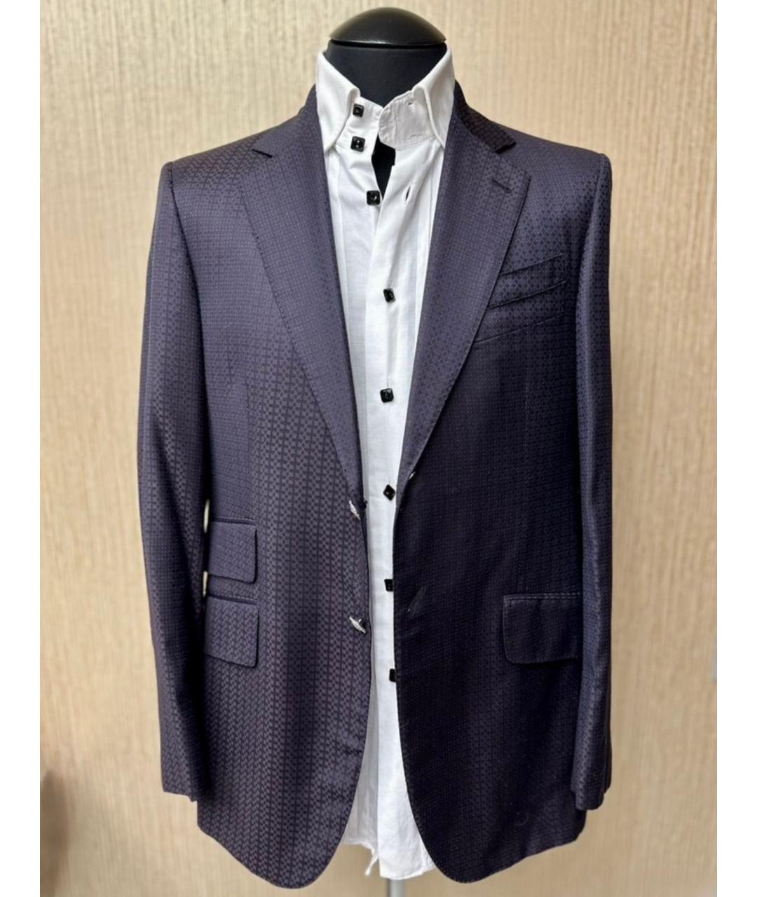 BILLIONAIRE Фиолетовый шерстяной пиджак, фото 3