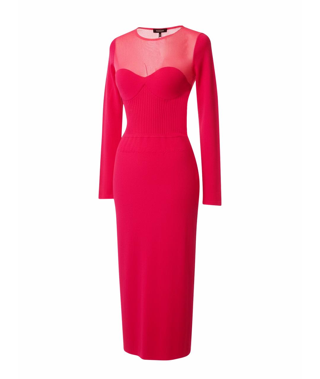 ELISABETTA FRANCHI Розовое сетчатое вечернее платье, фото 1