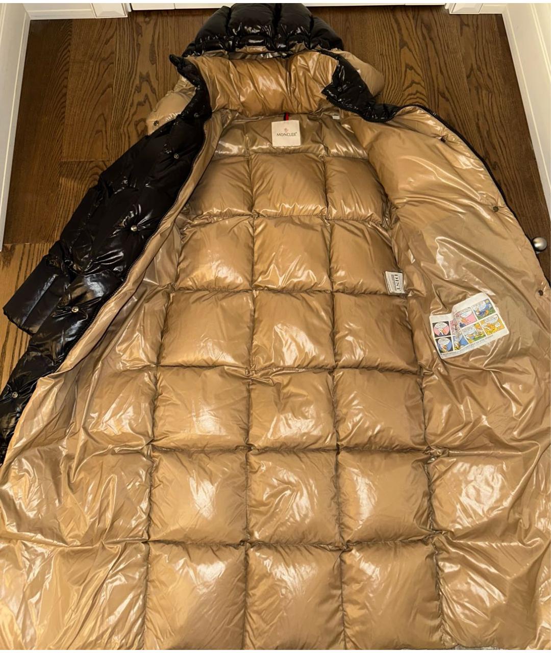 MONCLER Черный пуховик, фото 3