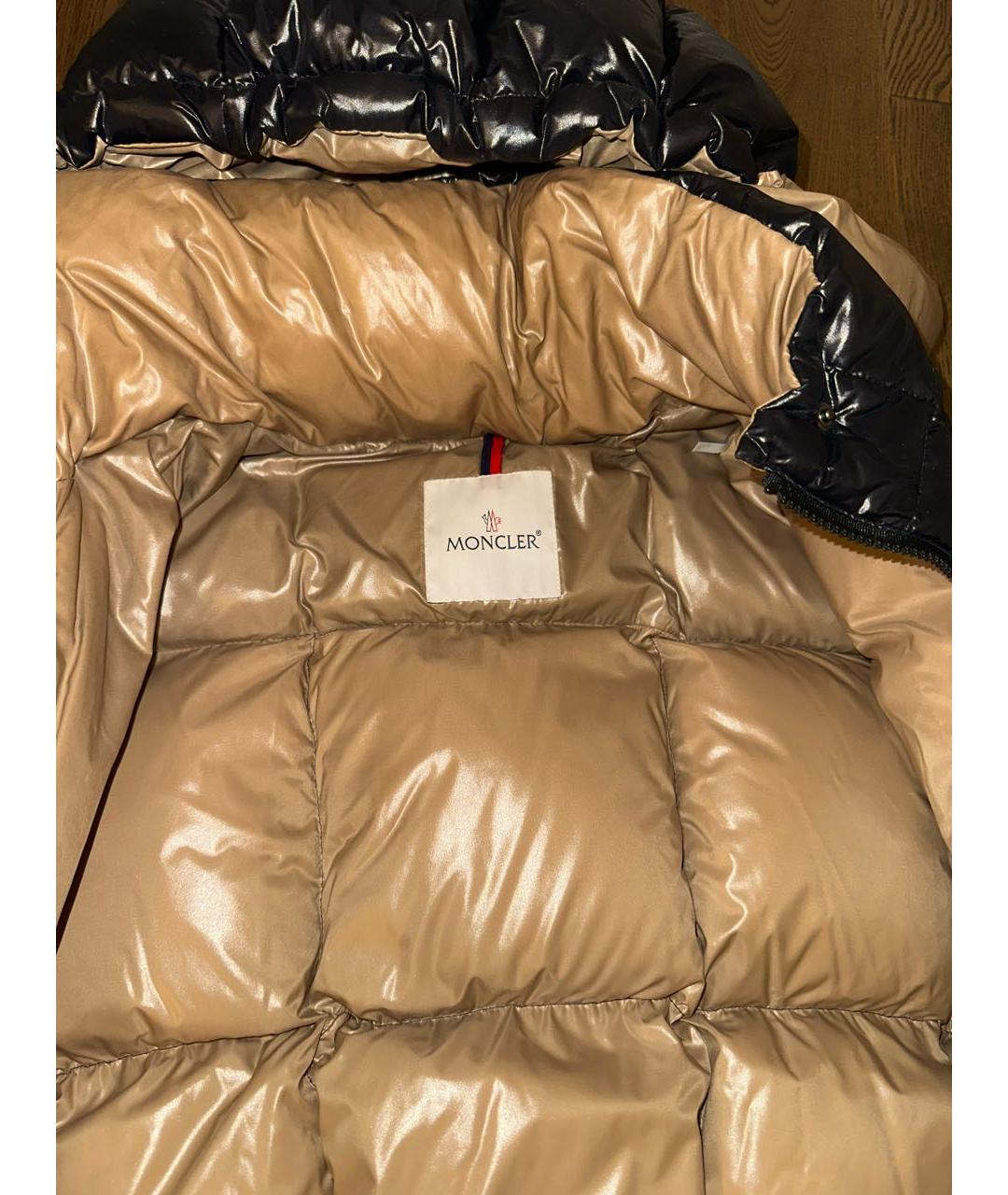 MONCLER Черный пуховик, фото 4