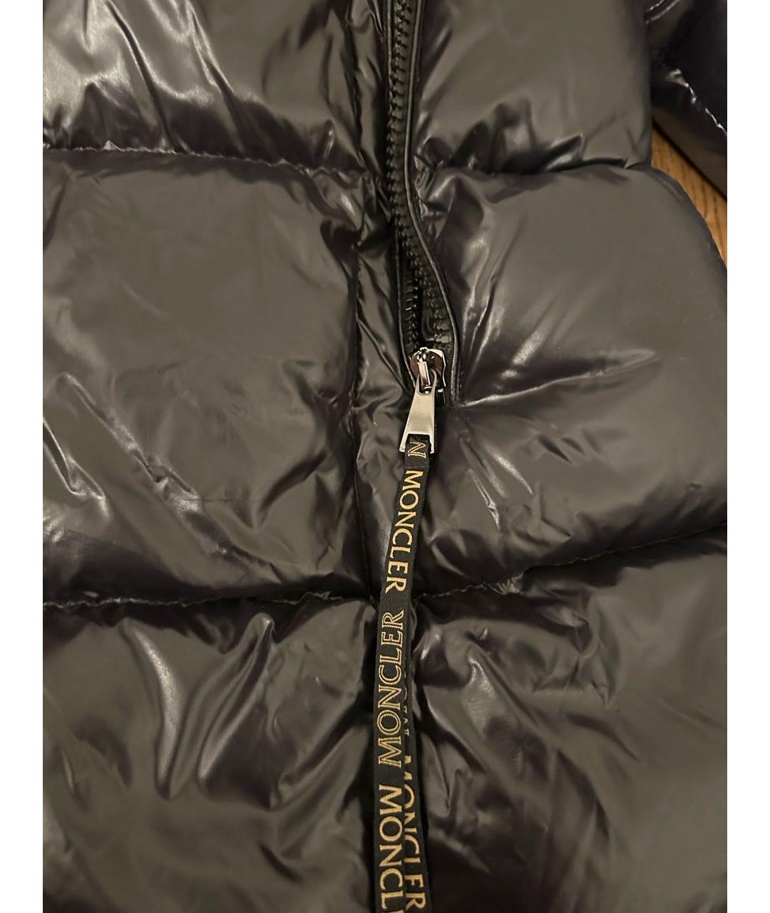 MONCLER Черный пуховик, фото 5