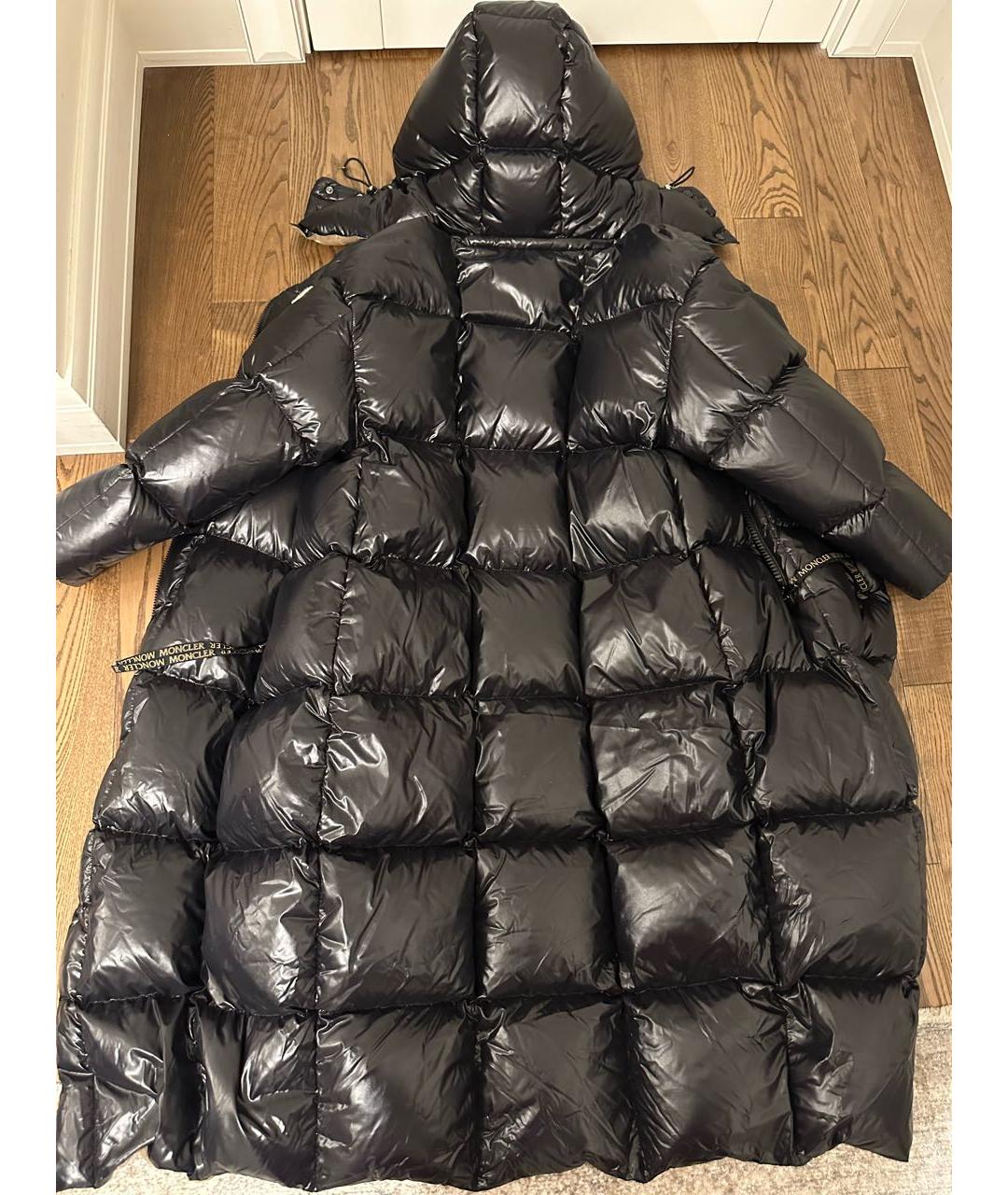 MONCLER Черный пуховик, фото 2