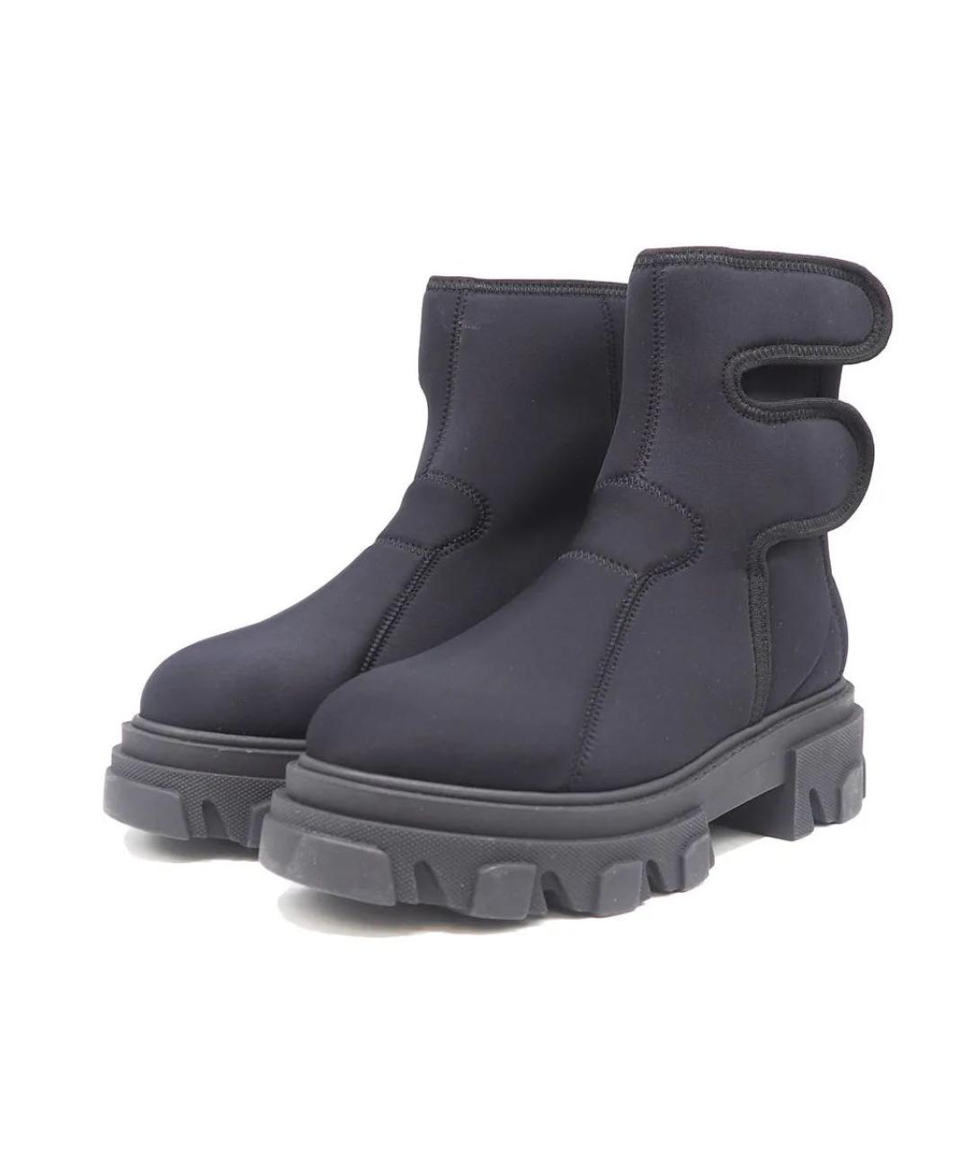 GIABORGHINI Черные текстильные полусапоги, фото 5