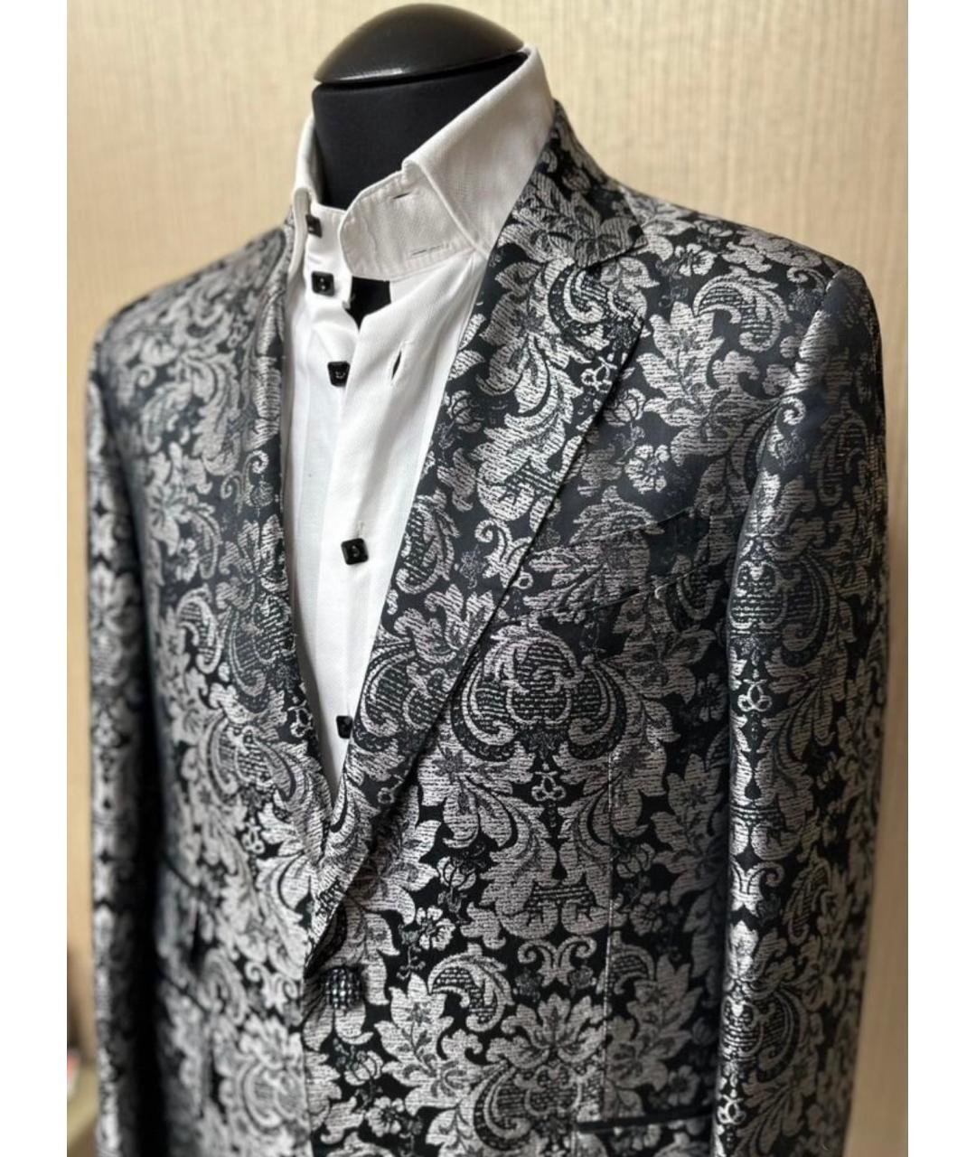 BILLIONAIRE Серый шерстяной пиджак, фото 4