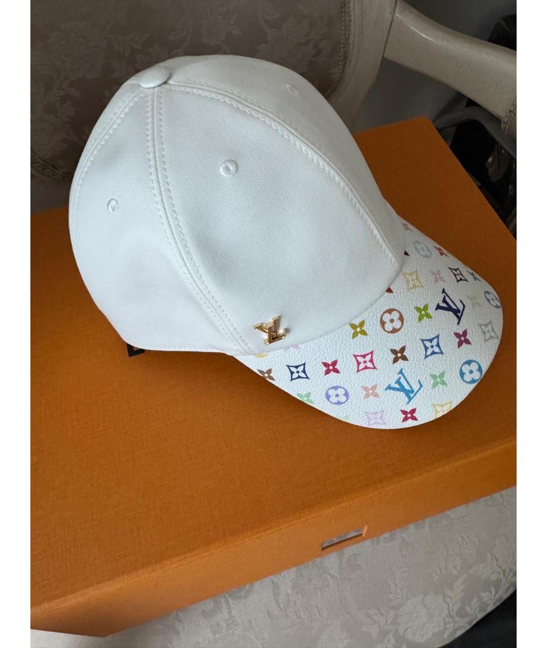 LOUIS VUITTON Белая хлопковая кепка, фото 5