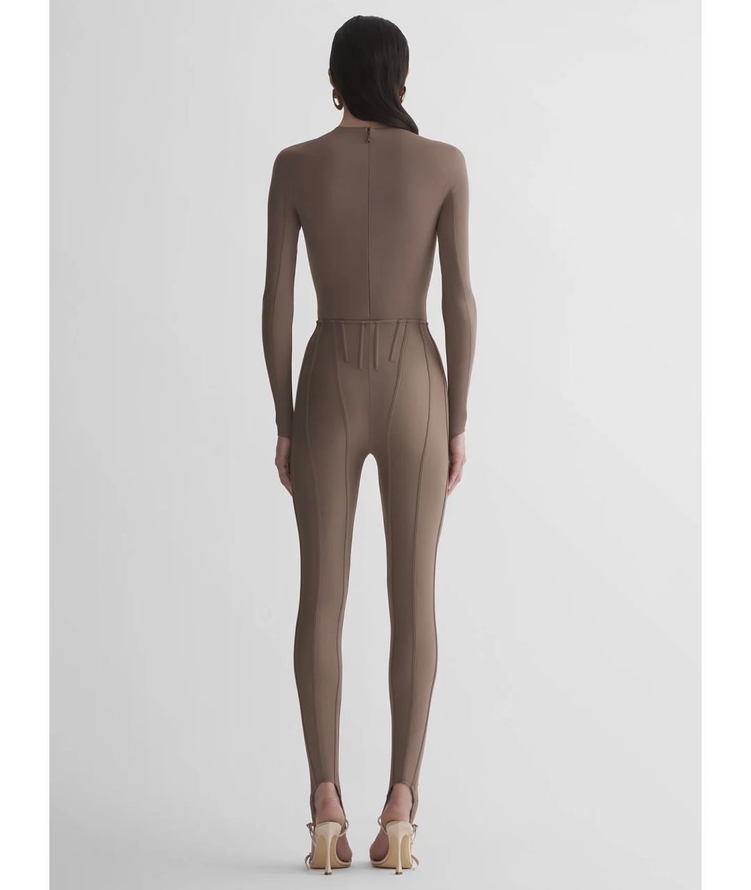 MUGLER Коричневое полиамидовое боди, фото 4
