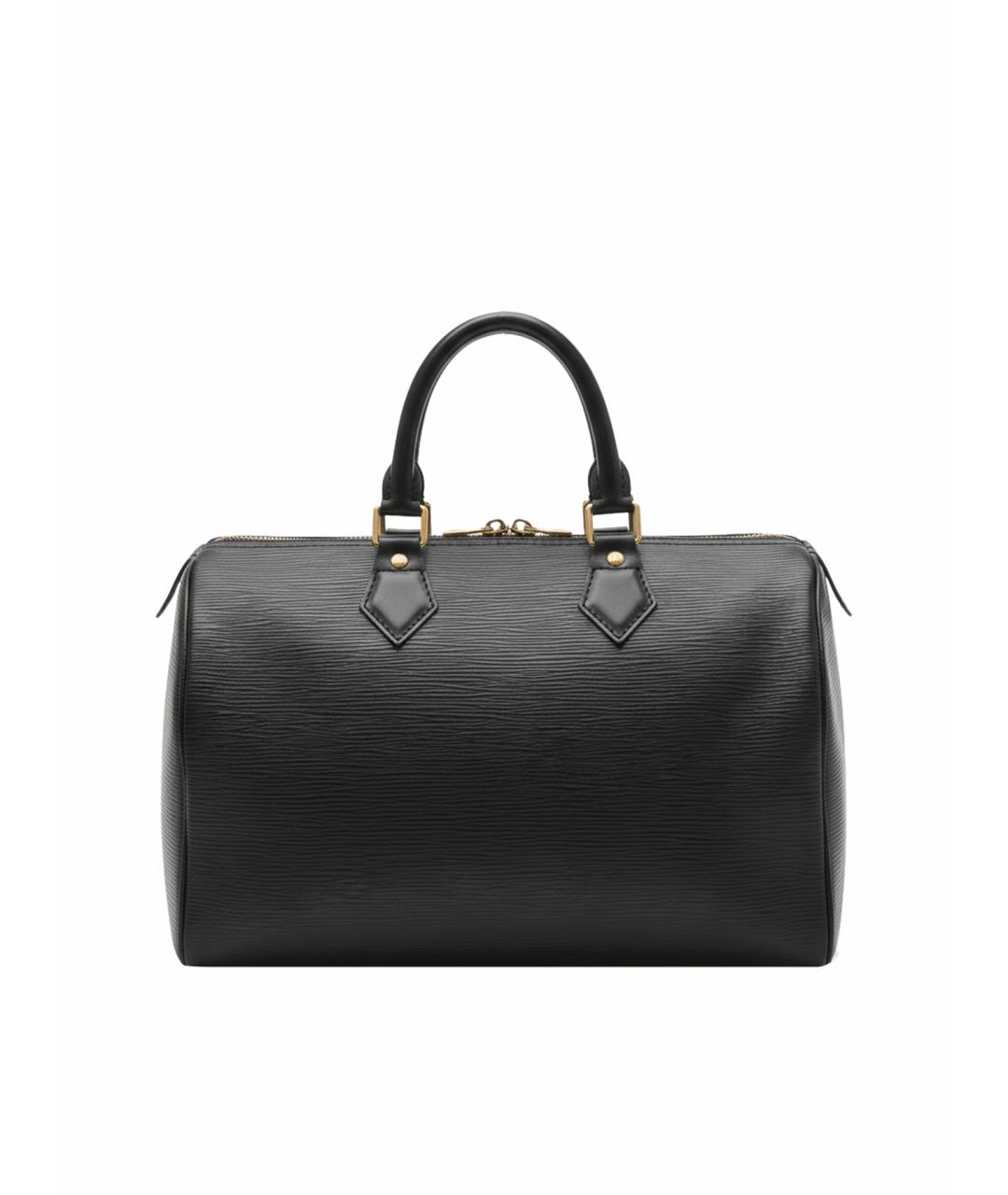 LOUIS VUITTON Черная кожаная сумка с короткими ручками, фото 1