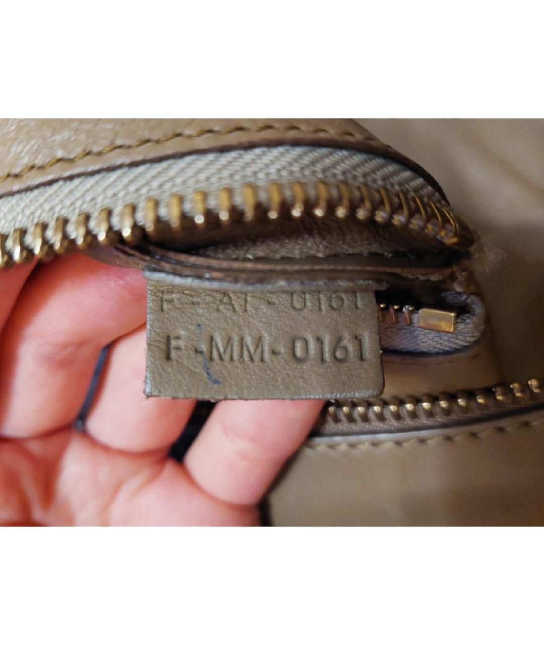 CELINE Бежевая кожаная сумка тоут, фото 4