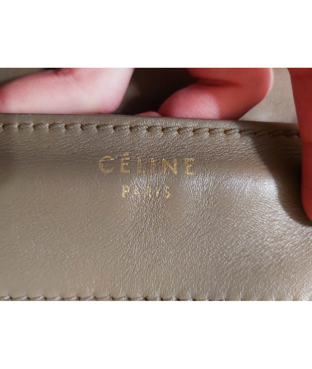 CELINE Бежевая кожаная сумка тоут, фото 3