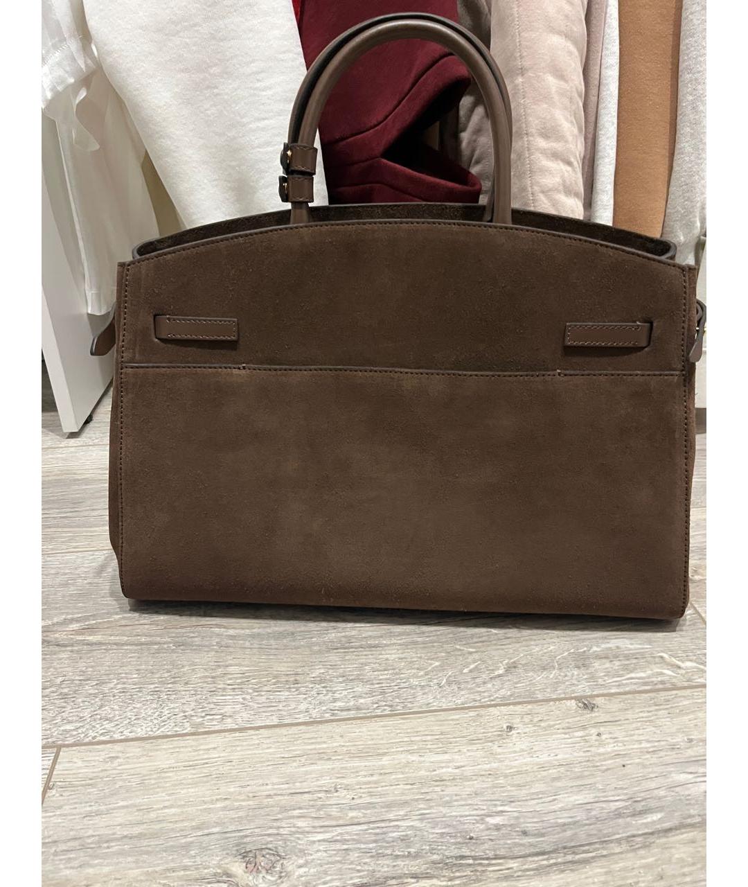 DEMELLIER Коричневая замшевая сумка тоут, фото 3