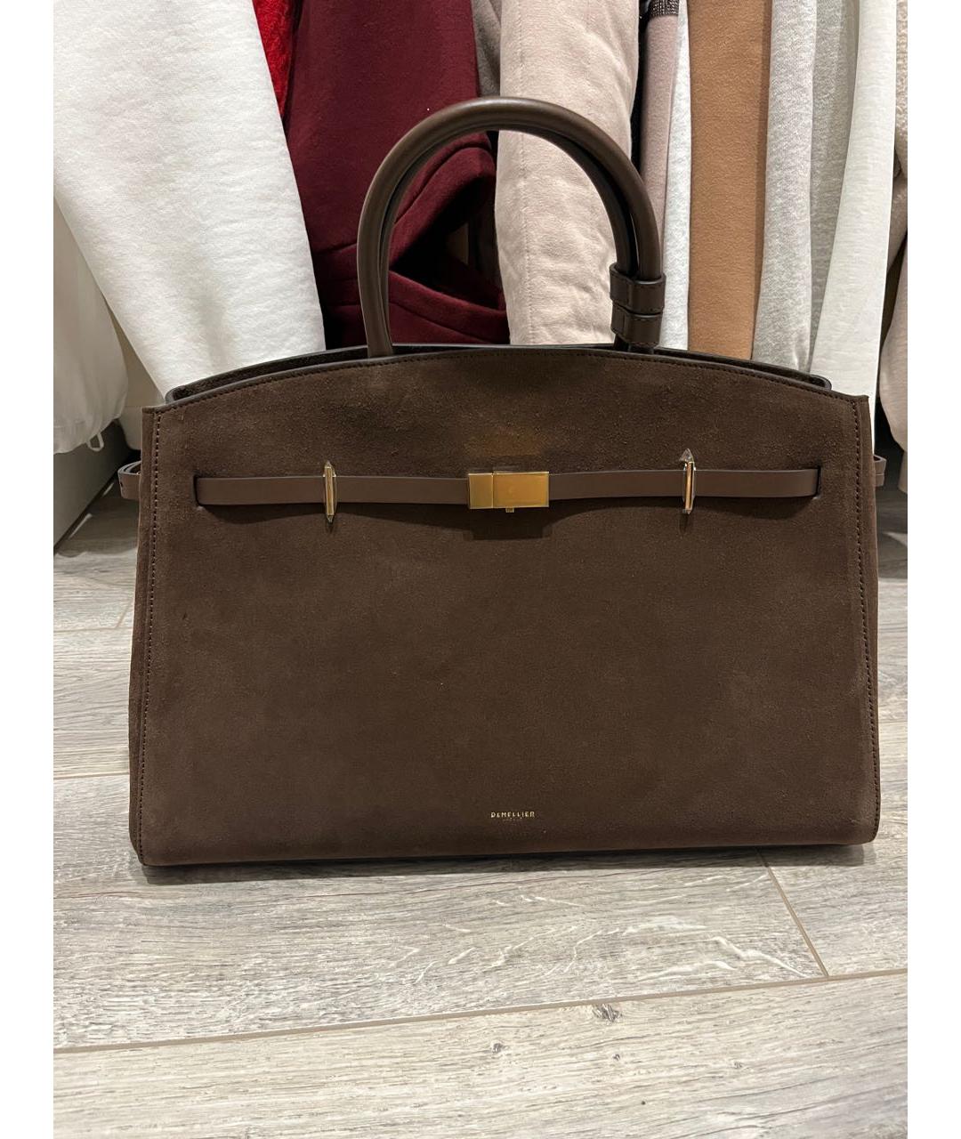 DEMELLIER Коричневая замшевая сумка тоут, фото 7