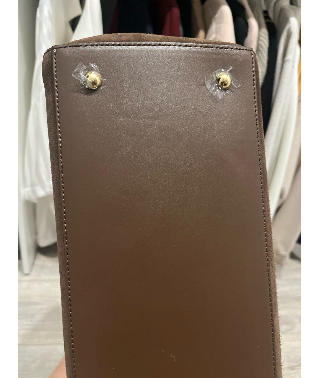 DEMELLIER Коричневая замшевая сумка тоут, фото 6