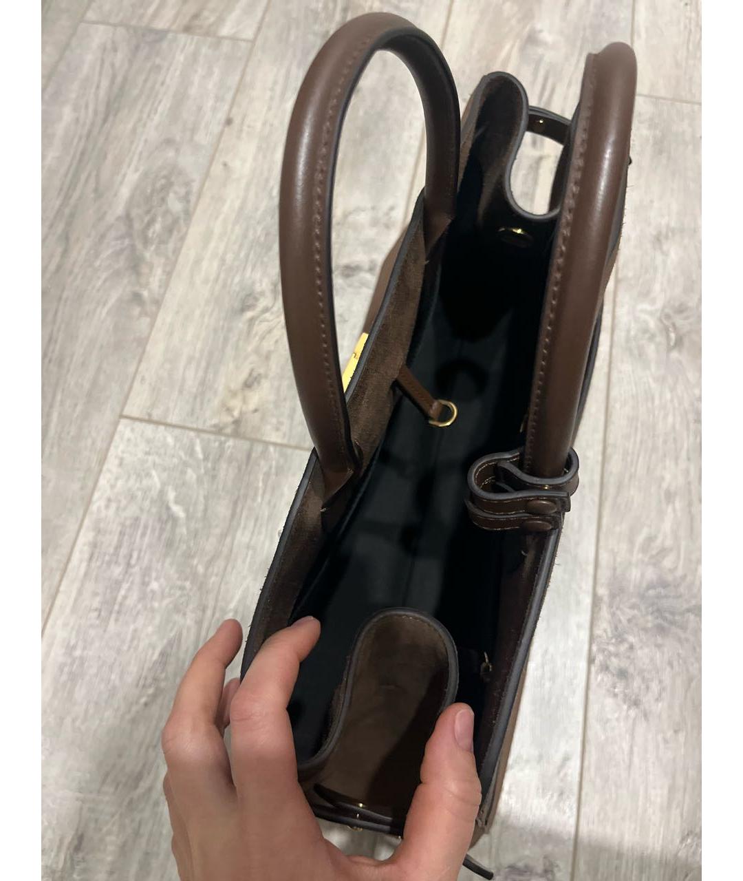 DEMELLIER Коричневая замшевая сумка тоут, фото 4