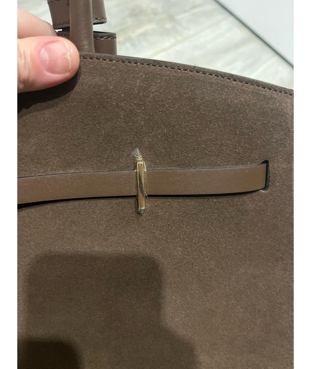 DEMELLIER Коричневая замшевая сумка тоут, фото 5