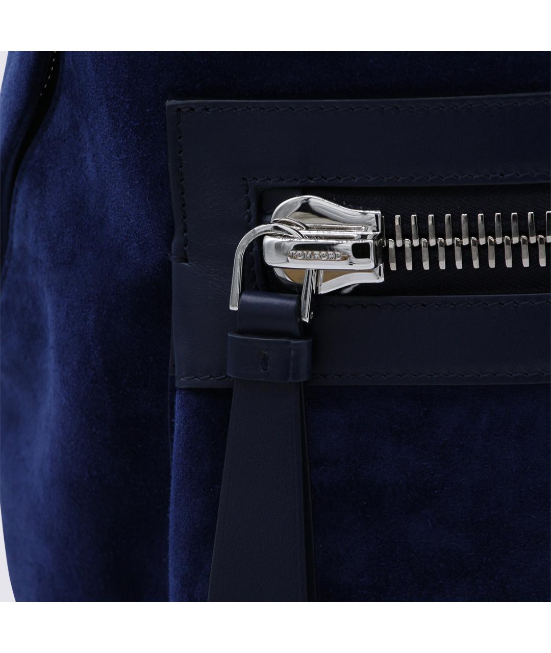 TOM FORD Синий замшевый рюкзак, фото 4