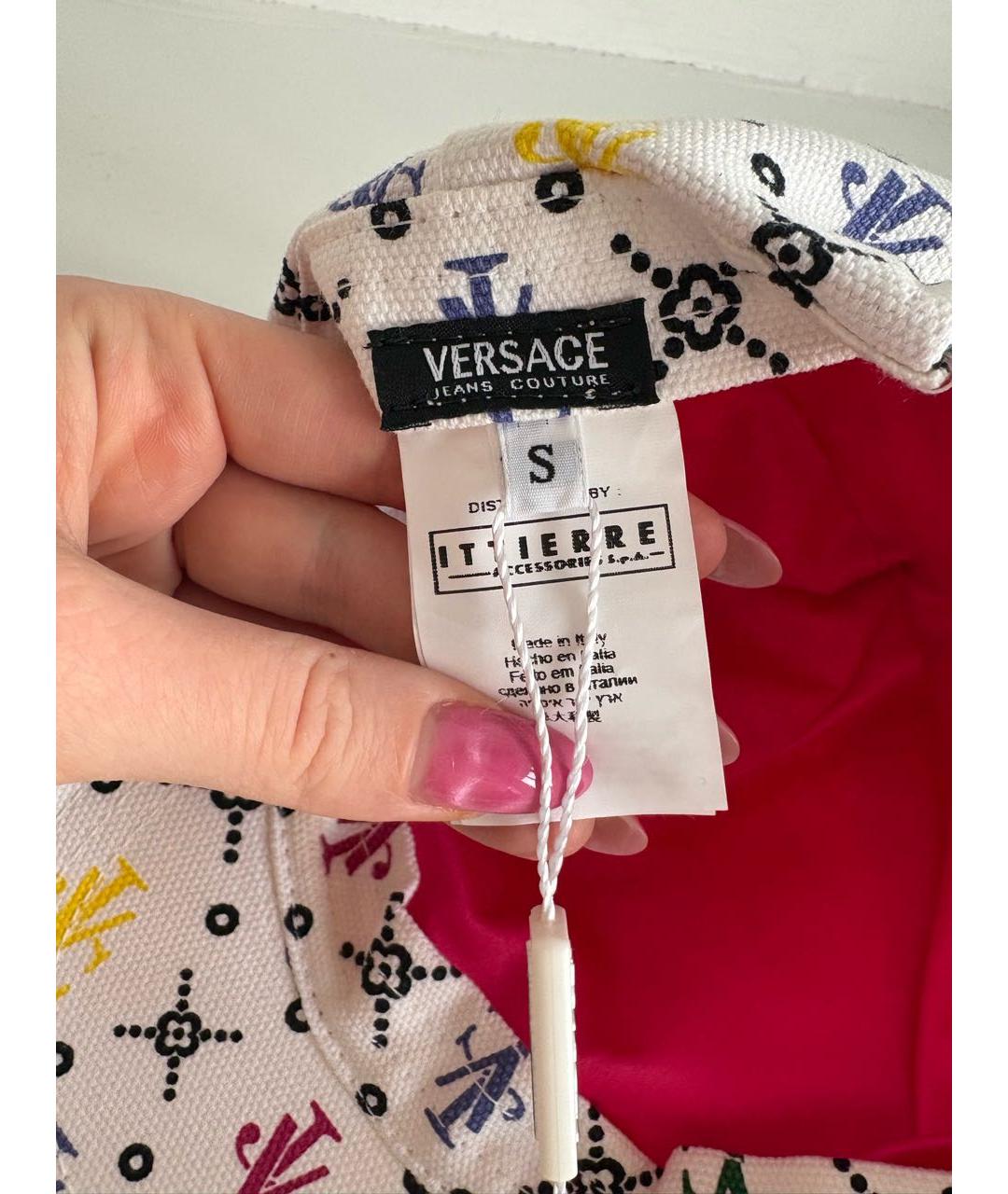 VERSACE JEANS COUTURE Белая хлопковая кепка, фото 4