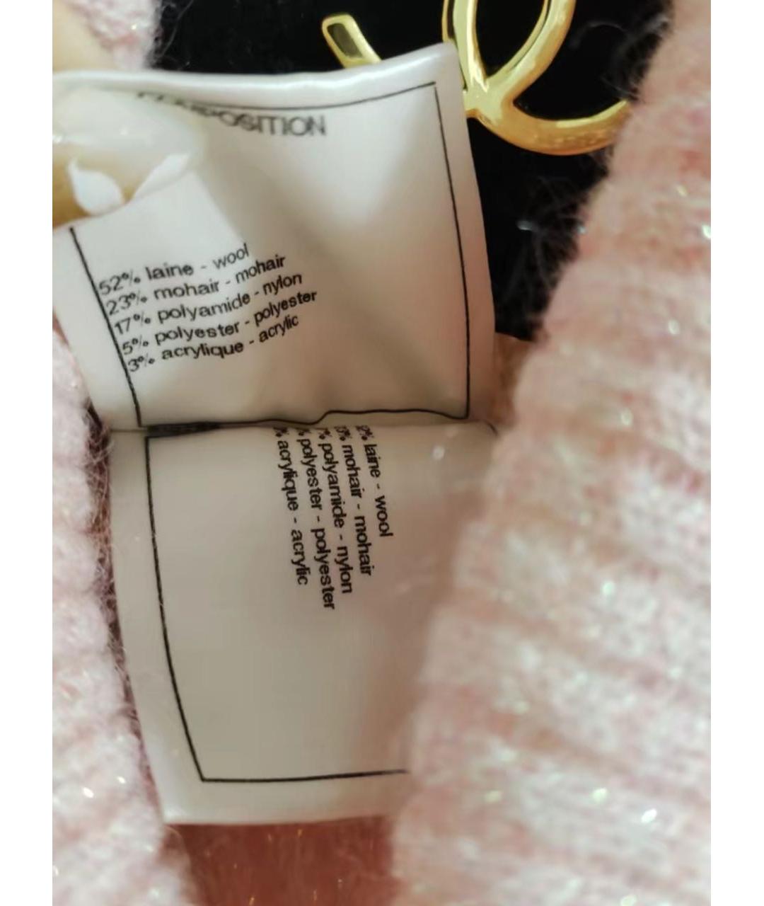 CHANEL Розовая шерстяная водолазка, фото 4