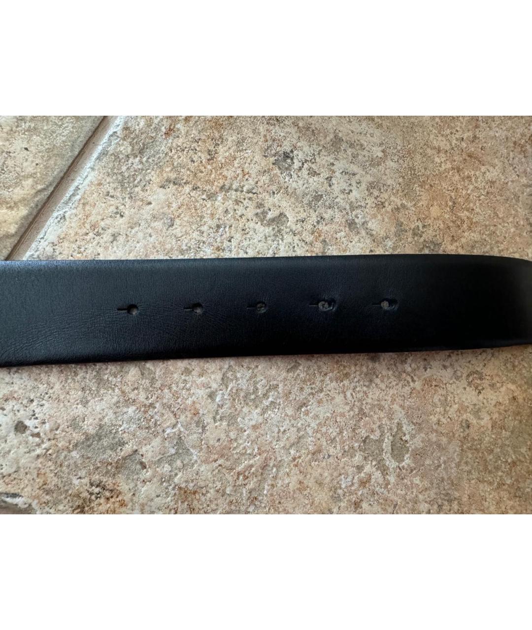 VALENTINO Черный кожаный ремень, фото 2