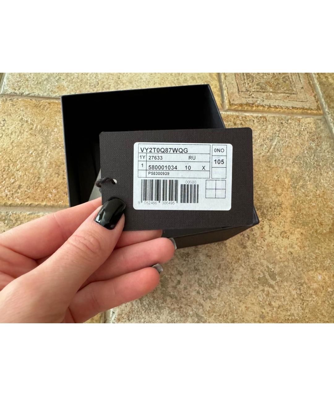 VALENTINO Черный кожаный ремень, фото 5