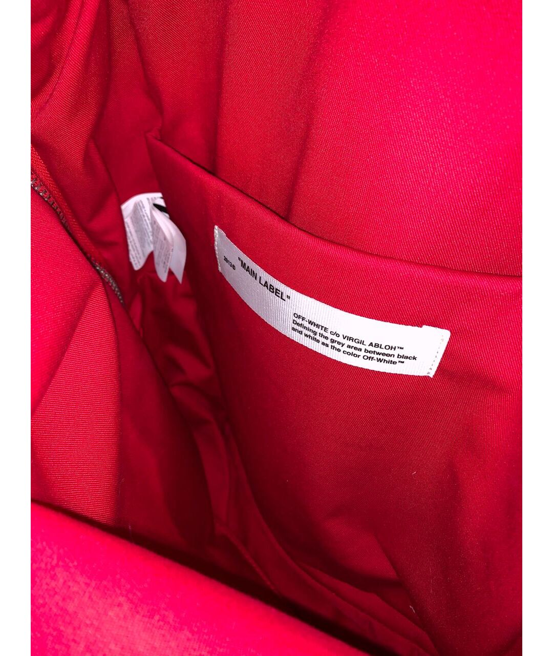 OFF-WHITE Красный тканевый рюкзак, фото 3