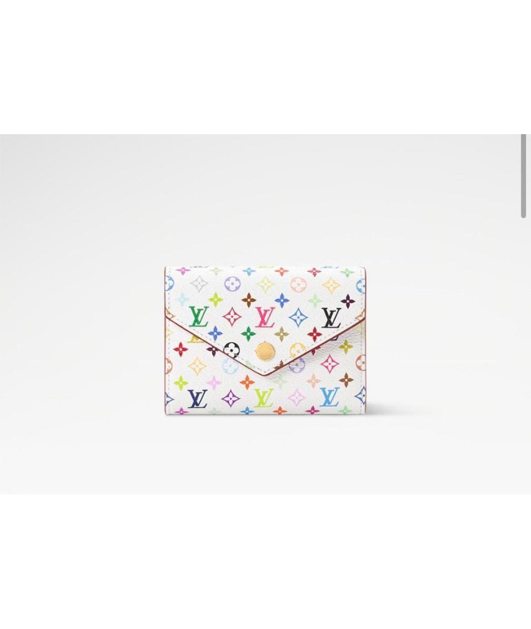 LOUIS VUITTON Белый кожаный кошелек, фото 9