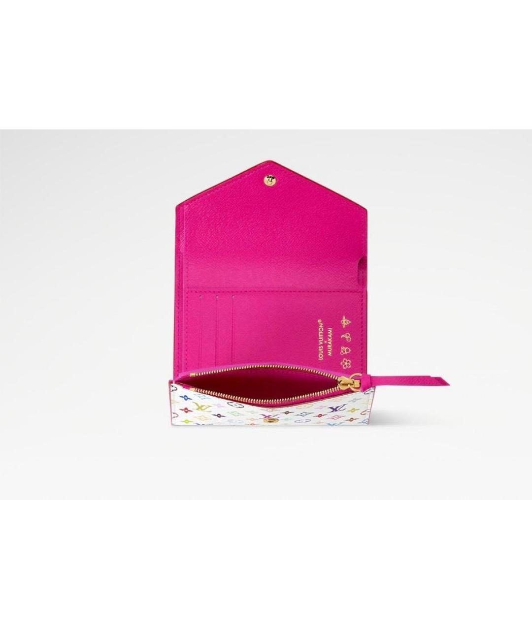 LOUIS VUITTON Белый кожаный кошелек, фото 4