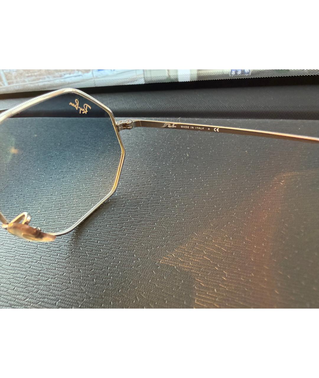 RAY BAN Зеленые металлические солнцезащитные очки, фото 2