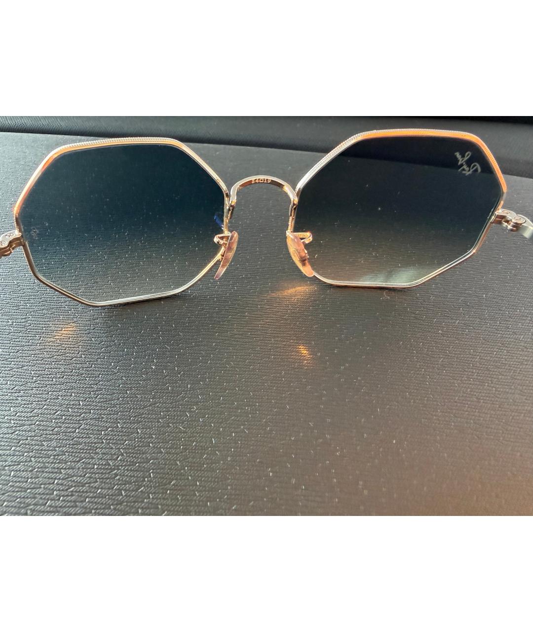 RAY BAN Зеленые металлические солнцезащитные очки, фото 7