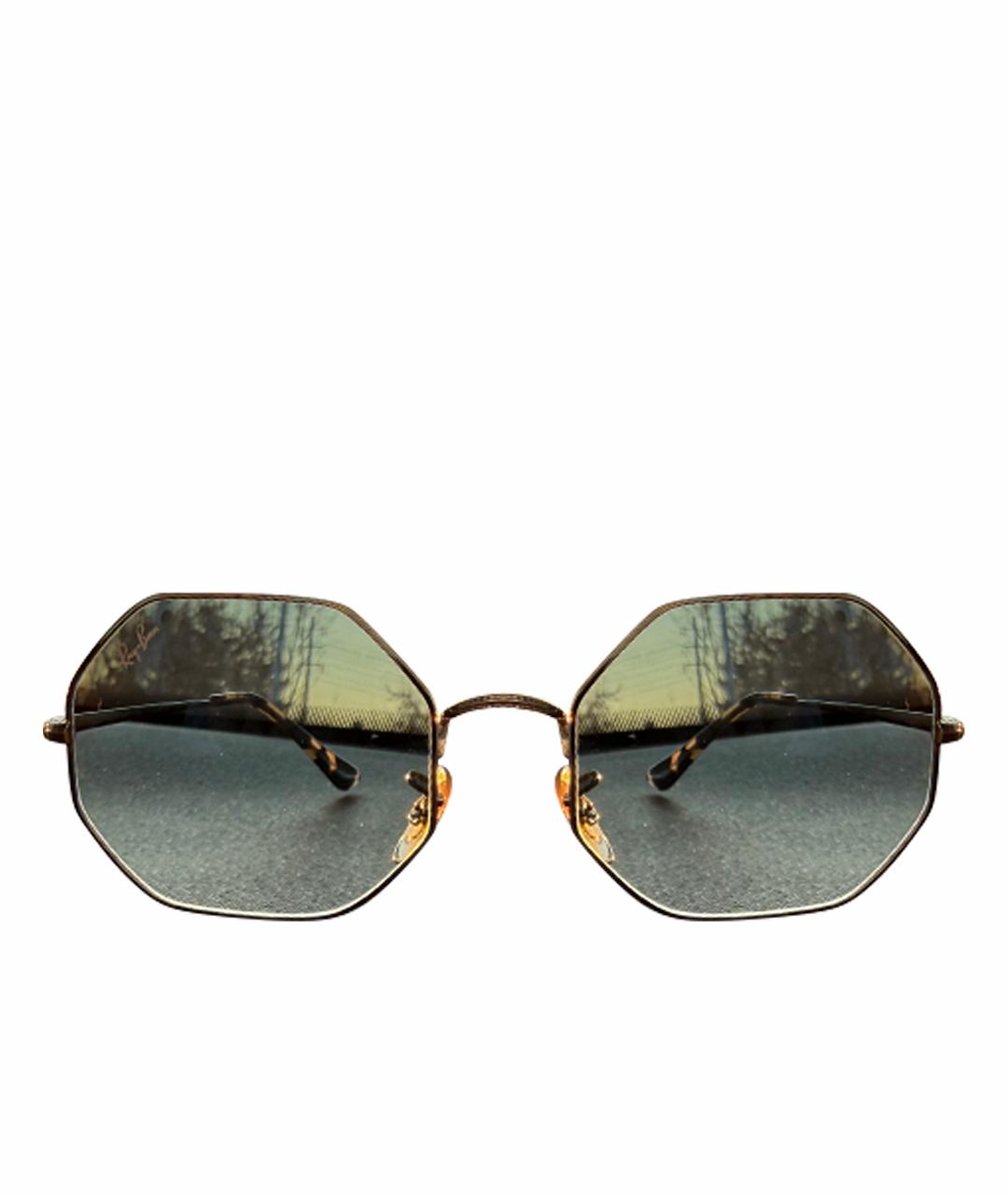 RAY BAN Зеленые металлические солнцезащитные очки, фото 1