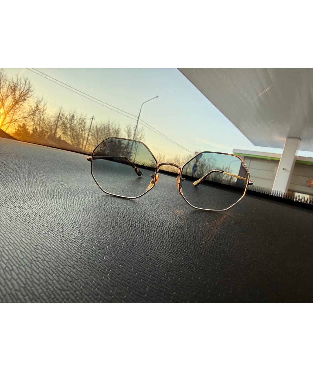 RAY BAN Зеленые металлические солнцезащитные очки, фото 8