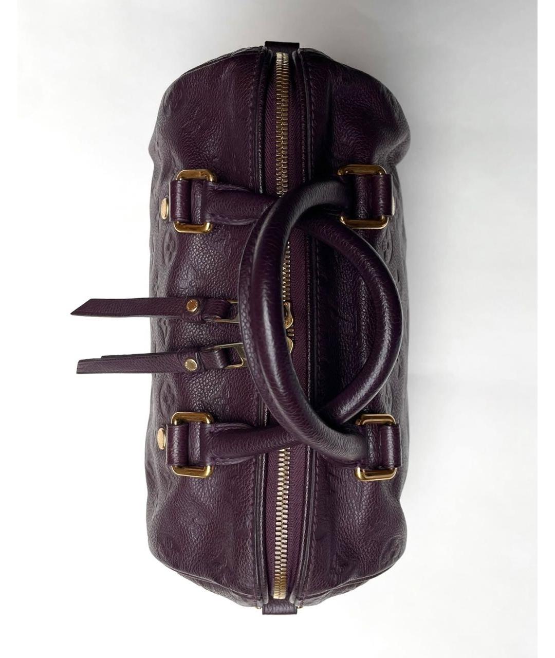 LOUIS VUITTON Фиолетовая кожаная сумка с короткими ручками, фото 8